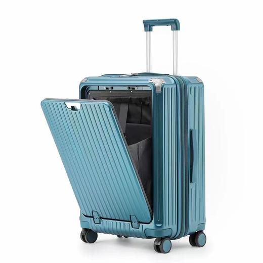 多功能时尚行李箱登机箱前开盖扩展层拉杆箱内置USB充电电脑隔层水杯架 商品图4