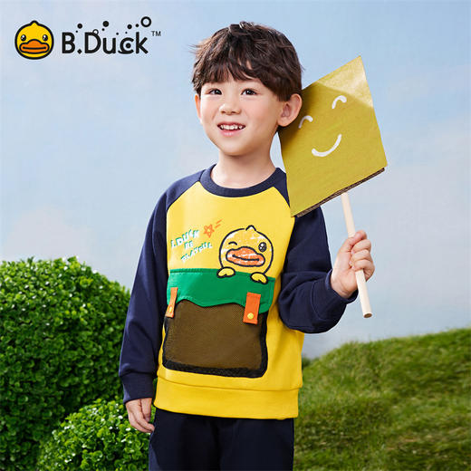 B.DUCK小黄鸭童装春秋圆领卫衣90-130 BF1508026 商品图3