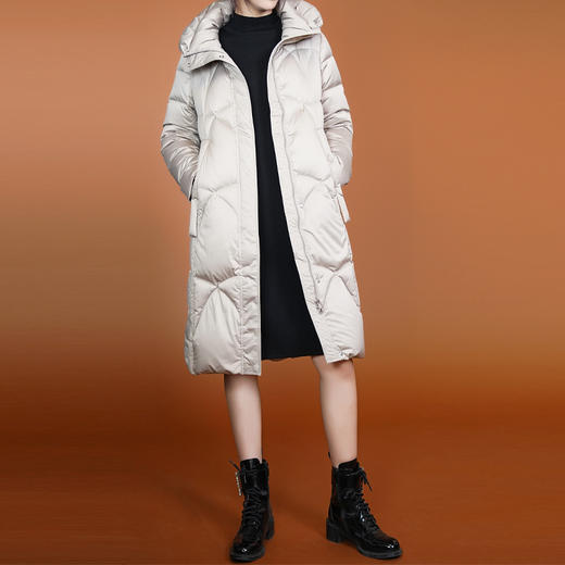 MH4Y158时尚潮流中长款连帽羽绒服 商品图1