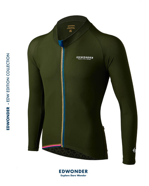 EdW超轻(男)长袖车衣- 森绿 Jersey 商品图0