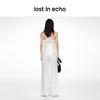 lost in echo2024春季新款设计师品牌透视V领珠片直筒吊带长裙 商品缩略图4