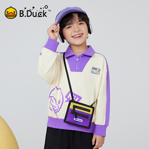 B.DUCK小黄鸭童装春秋翻领卫衣105-150 BF1508056 商品图2