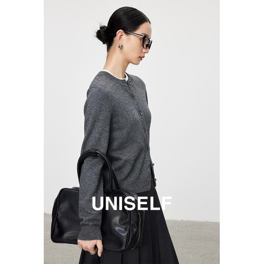 高级感羊毛羊绒针织衫女2023秋冬新款修身显瘦打底衫毛衣 商品图2