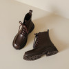 现货爆款秋冬系带马丁靴平跟平跟英伦圆头短靴女34-39码小单定制 商品缩略图1