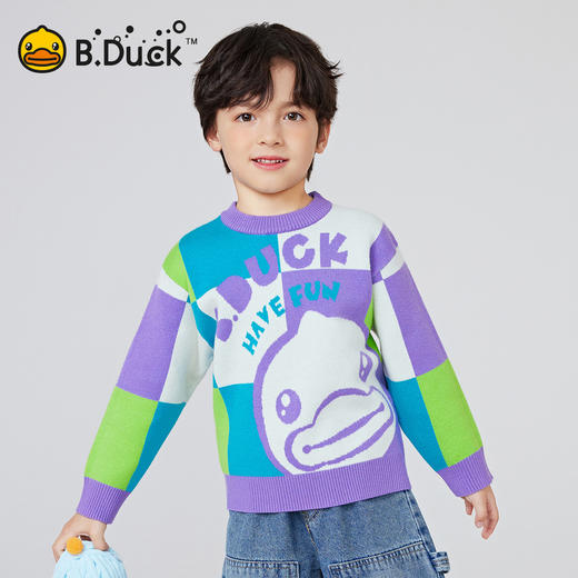 B.DUCK小黄鸭童装春秋套头针织衫毛衣105-150 BF1512050 商品图3
