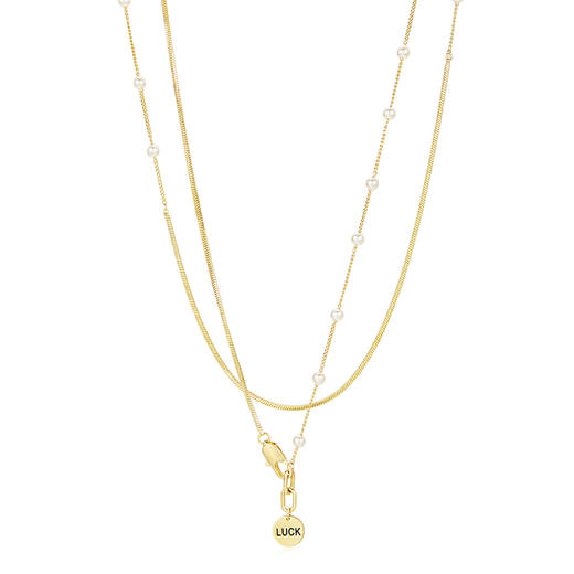 Oflye潮流饰品 长款可调节珍珠叠戴项链女轻奢小众新款爆款气质时尚秋冬毛衣链 商品图4