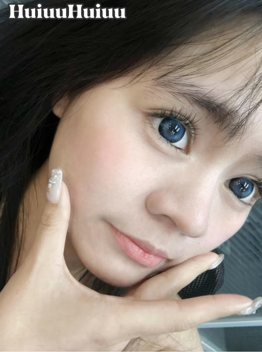 【店主实拍】墨蓝-14.5mm【大直径半年抛 0-800度 无525/575】 商品图6