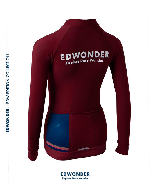 EdW超轻(女)抓绒长袖车衣-橡木紅褐Jersey 商品图1