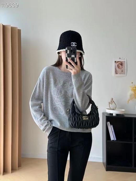 女圆领羊绒毛衣9639 商品图3
