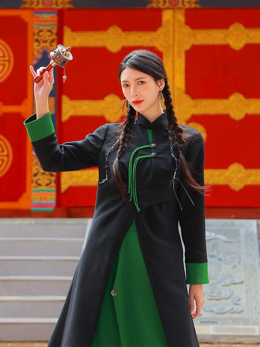 斜月青林不规则套头上衣 | 新中式设计 | 现货加急发 商品图0