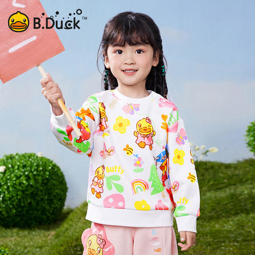 B.DUCK小黄鸭童装春秋圆领卫衣90-130 FF1508001 商品图3