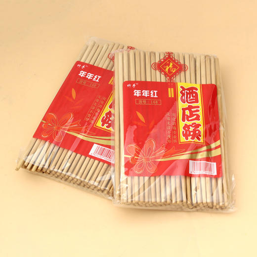 竹手年年红酒店筷50双 商品图0