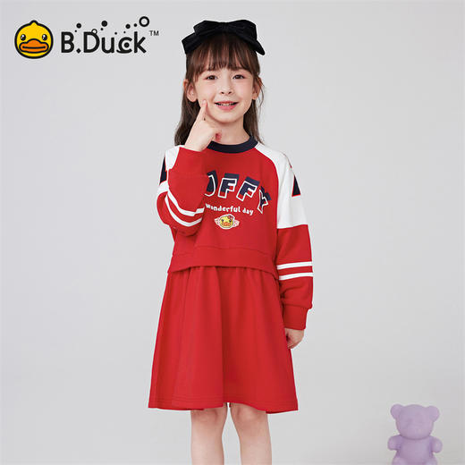 B.DUCK小黄鸭童装春秋针织连衣裙105-150 FF1580070 商品图2