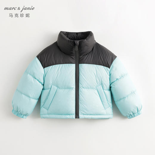 【三防】马克珍妮冬装男女童超轻加厚立领拼色羽绒服231681 商品图2
