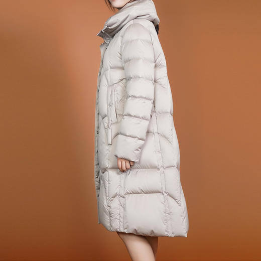 MH4Y158时尚潮流中长款连帽羽绒服 商品图3