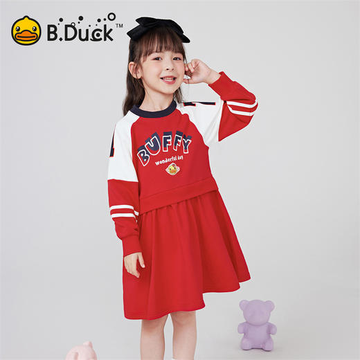 B.DUCK小黄鸭童装春秋针织连衣裙105-150 FF1580070 商品图4