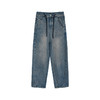 徐太浪复古美式水洗高街牛仔裤男秋冬加绒加厚宽松直筒九分裤长裤 商品缩略图4