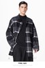 PINLI品立冬季新款宽松男装格子翻领绵羊毛双面呢大衣外套潮 商品缩略图0