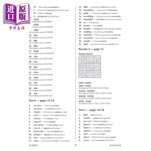 【中商原版】英国CGP 11+ CEM 10-Minute Tests: Verbal Reasoning Cloze - Ages 10-11 Book 1 with Online Ed 商品图4