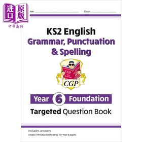 【中商原版】英国CGP KS2 English Targeted Question Book Grammar Punctuation&Spelling Year 6 Foundation