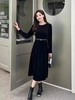 女黑丝绒连衣裙920 商品缩略图3