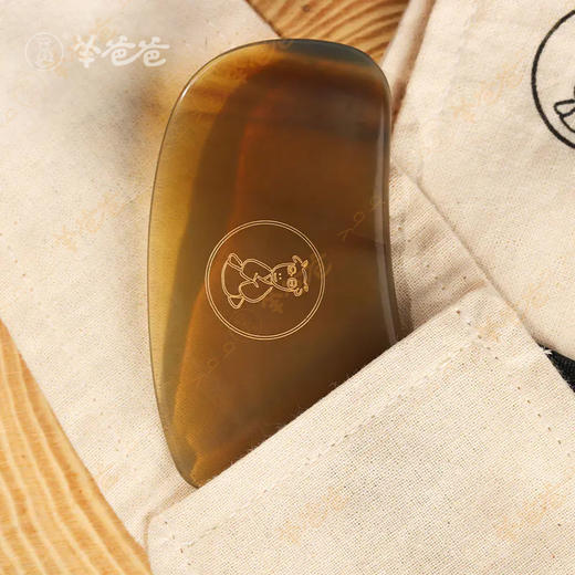 【羊爸爸牛角刮痧板】自然牛角 质地坚硬 光滑润泽 商品图4
