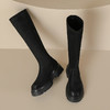 西部牛仔●复古过膝长筒靴小个子2023秋冬款厚底弹力瘦瘦靴长靴女 商品缩略图5
