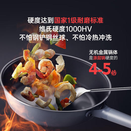 三禾0涂层微纳煎锅26cm（黛蓝青） 商品图6