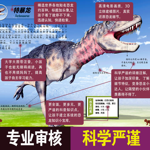 恐龙百科全书 揭秘恐龙百科大全儿童史前恐龙书籍 三叠侏罗白垩纪恐龙时代世界王国绘本小学生科普读物动物百科 商品图3