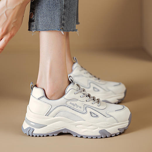 品质好货 | Safiya/索菲娅2023秋冬加绒时尚真皮垫脚老爹鞋 SF32112838 商品图5