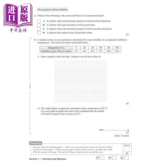 【中商原版】New Edexcel International GCSE Chemistry Grade 8-9 Exam Practice Workbook (with Answers) 商品图3