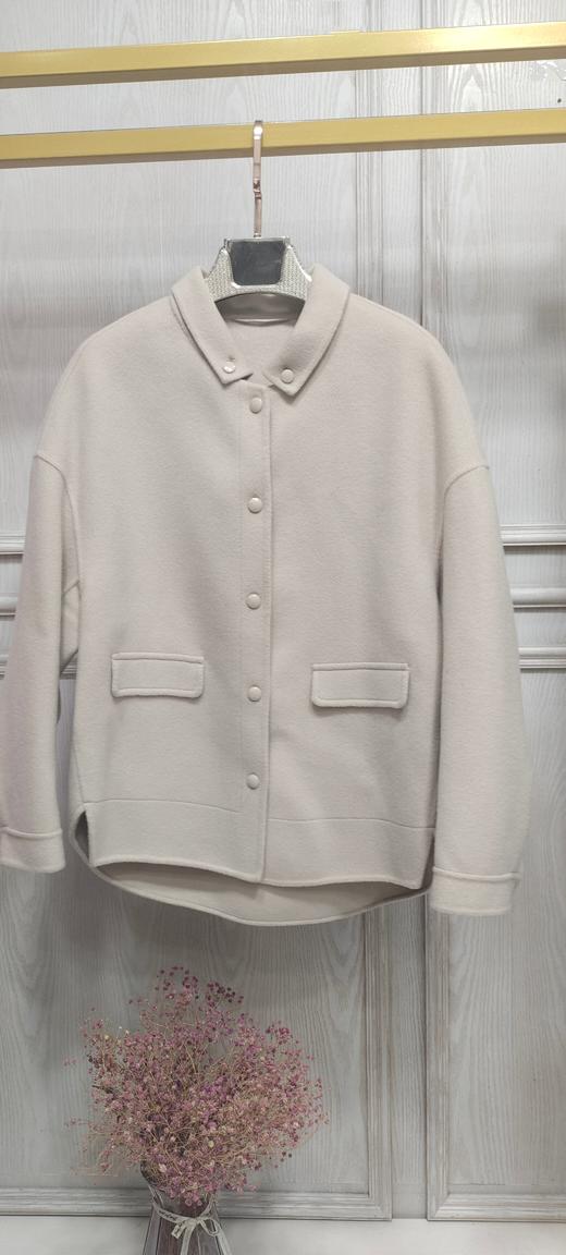 D6185         洋气气质减龄百搭短款双面羊绒大衣外套(特价不退换） 商品图6