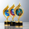 创意金属羽毛水晶奖杯定制定做优秀员荣誉奖座高档年会颁奖纪念 商品缩略图2