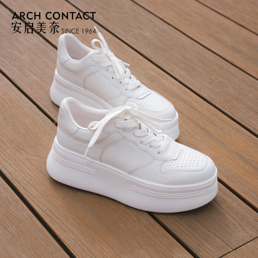ARCHCONTACT安启美奈松糕厚底小白鞋52899 商品图0