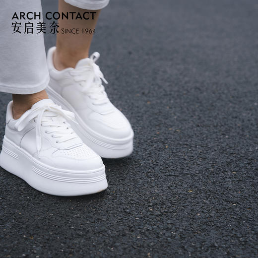 ARCHCONTACT安启美奈松糕厚底小白鞋52899 商品图1