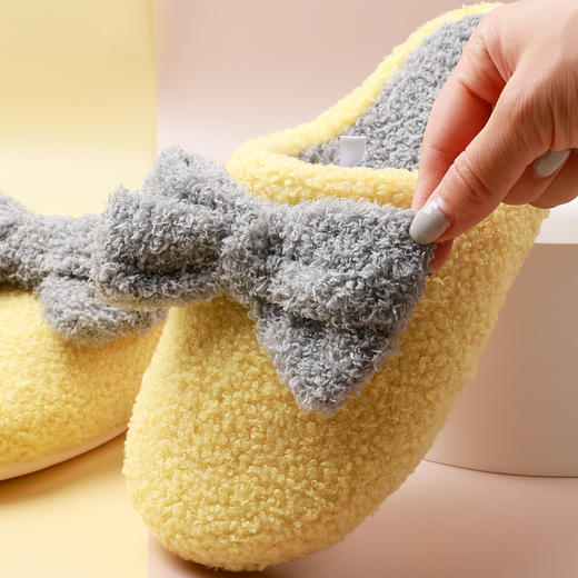 智庭可爱蝴蝶结秋冬居家棉拖鞋ZT2120 商品图4