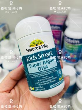 Nature‘s Way佳思敏儿童藻类DHA 60粒高纯度宝宝补脑