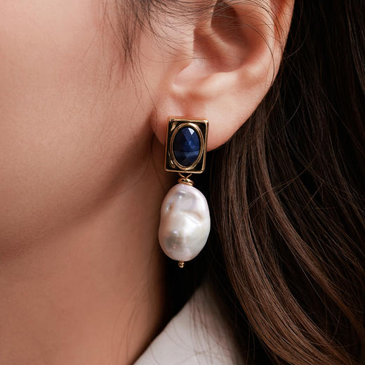 Manreya玛芮雅“海岸古堡”巴洛克珍珠耳环复古中古vintage新年礼物 商品图6