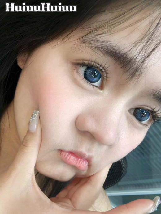 【店主实拍】墨蓝-14.5mm【大直径半年抛 0-800度 无525/575】 商品图7