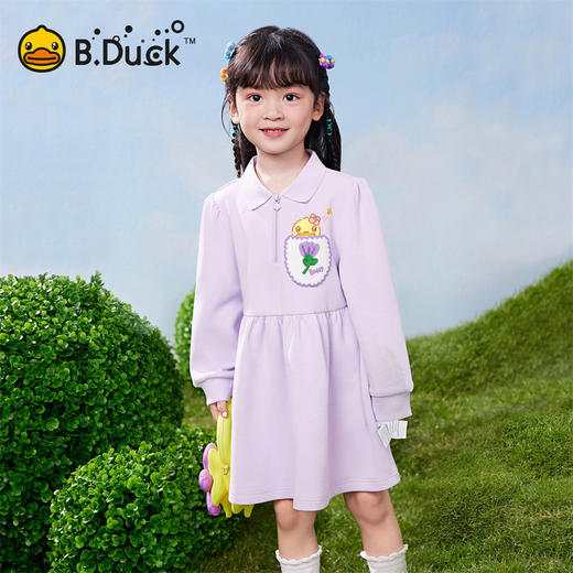 B.DUCK小黄鸭童装春秋针织连衣裙90-130 FF1580007 商品图3