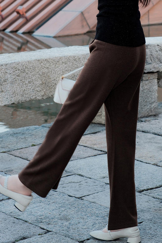 逸红颜明月优选#新升级『知识裤』高奢羊毛醋酸绒感阔腿裤, 显瘦显高，显腿长，大衣羽绒好伴侣！ 商品图7