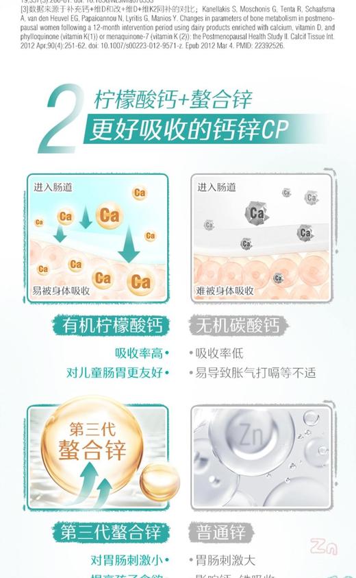 Swisse儿童钙片K2柠檬酸钙D3咀嚼片好吸收 60粒 商品图2