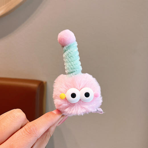 【搞怪个性发夹】儿童可爱丑萌煤球发卡子毛绒秋冬2023新款小孩发饰 商品图9