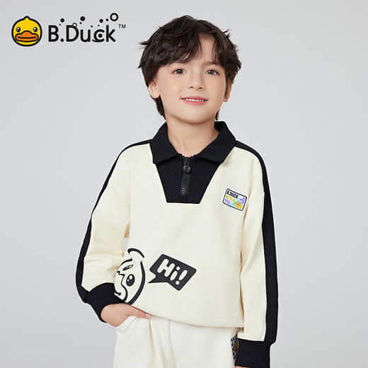 B.DUCK小黄鸭童装春秋翻领卫衣105-150 BF1508056 商品图4