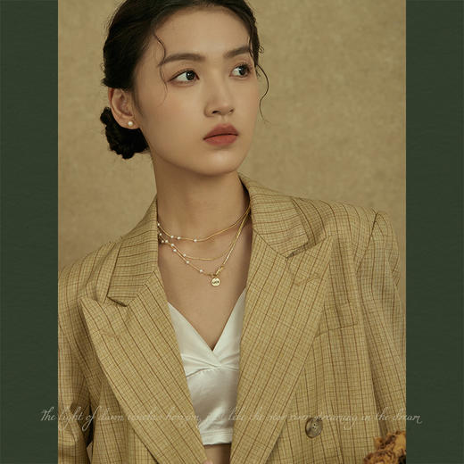 Oflye潮流饰品 长款可调节珍珠叠戴项链女轻奢小众新款爆款气质时尚秋冬毛衣链 商品图2