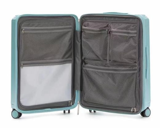 多功能时尚行李箱登机箱前开盖扩展层拉杆箱内置USB充电电脑隔层水杯架 商品图2