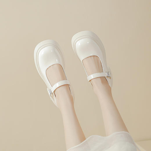 甜美女生厚底玛丽珍鞋女粗跟春夏新款松糕底日系单鞋增高小皮鞋 商品图6