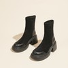 爆款现货绒面短靴女秋冬款7cm高跟厚底防水台短筒瘦瘦靴马丁靴女 商品缩略图1