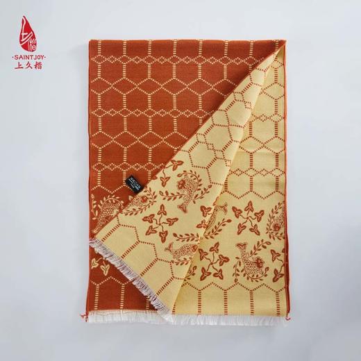 SAINTJOY/上久楷 丝毛围巾  丝毛长巾  鱼藻纹锦  CJS23025 商品图3