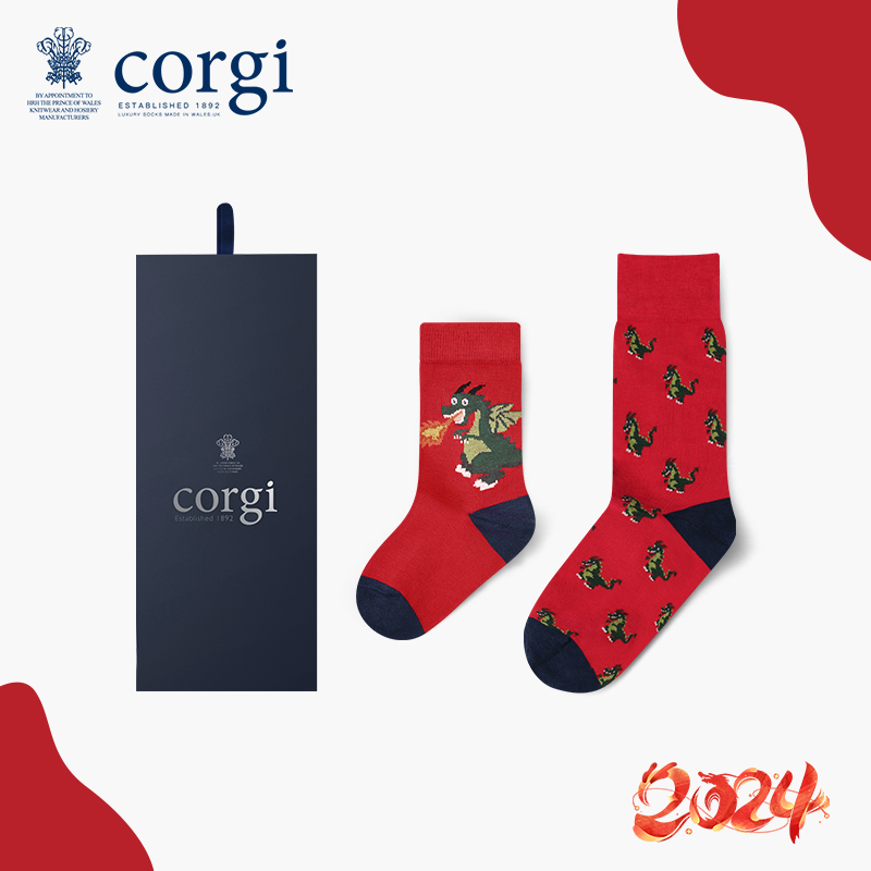 【新年袜】corgi进口龙年亲子袜